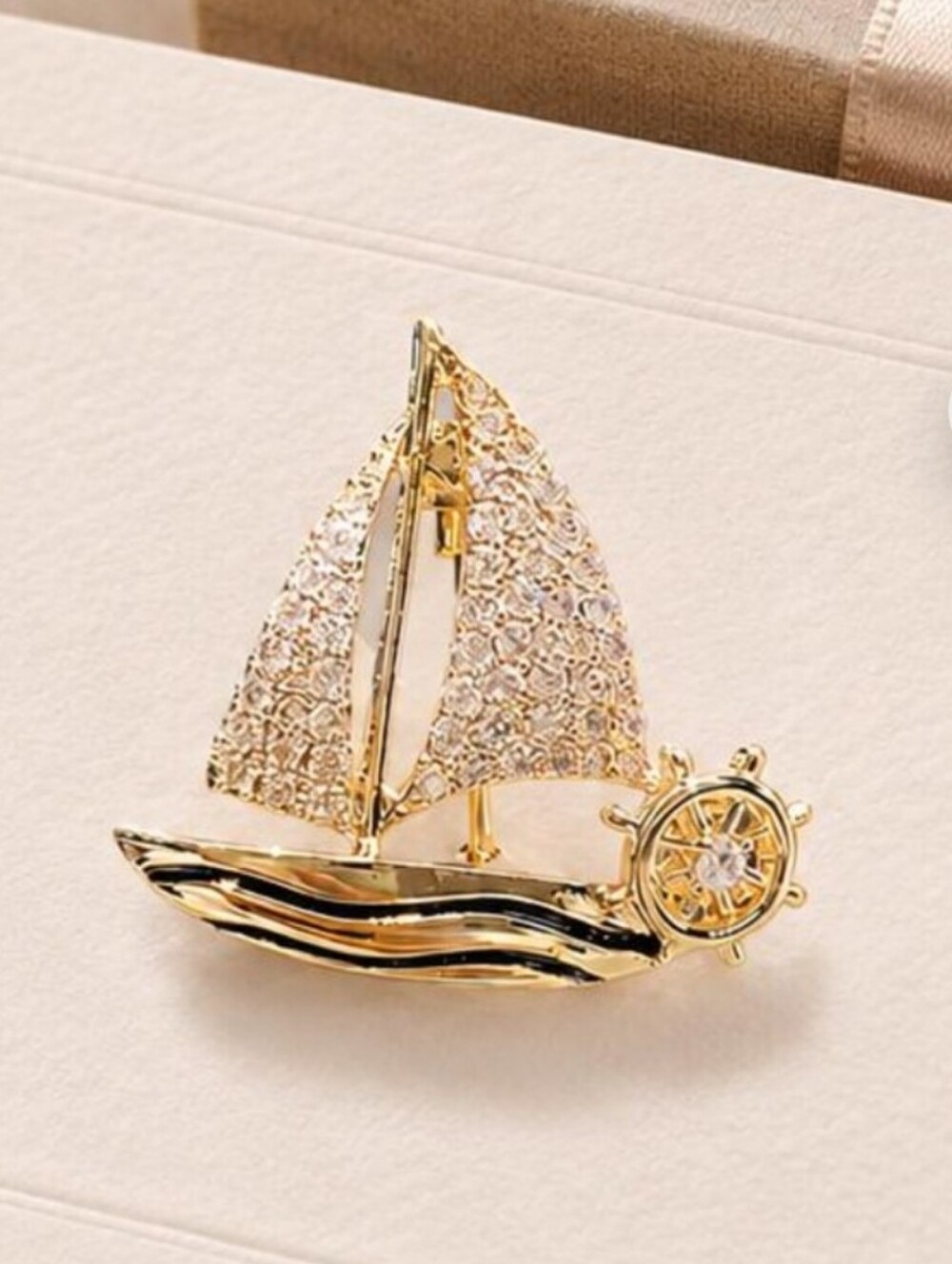 🌺Sailboat Nautical Rhinestone Brooch Maritime Brooch Nautical Accessories Gifts